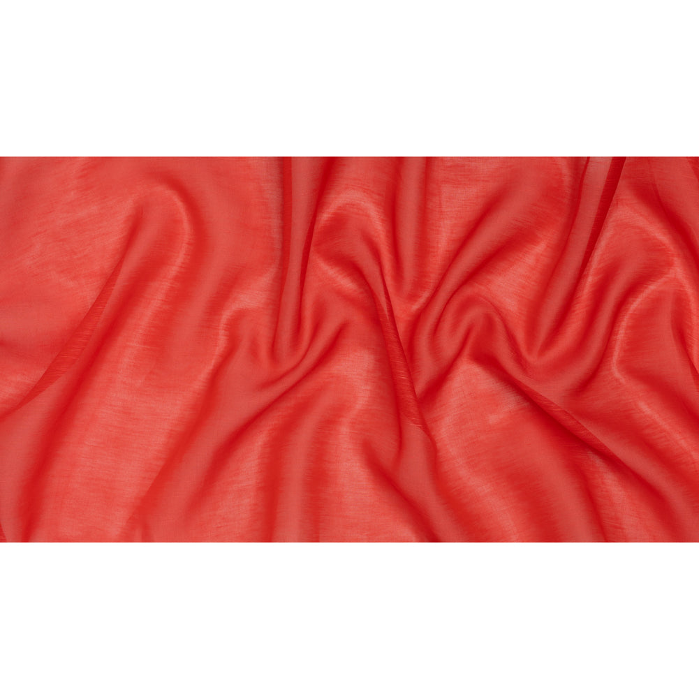 Linen and Silk Scrim - Watermelon Red - Famous Australian Designer Deadstock