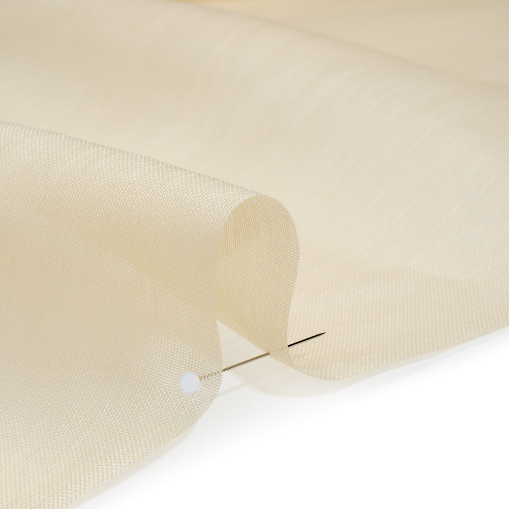 Linen and Silk Scrim - Ecru - Famous Australian Designer Deadstock