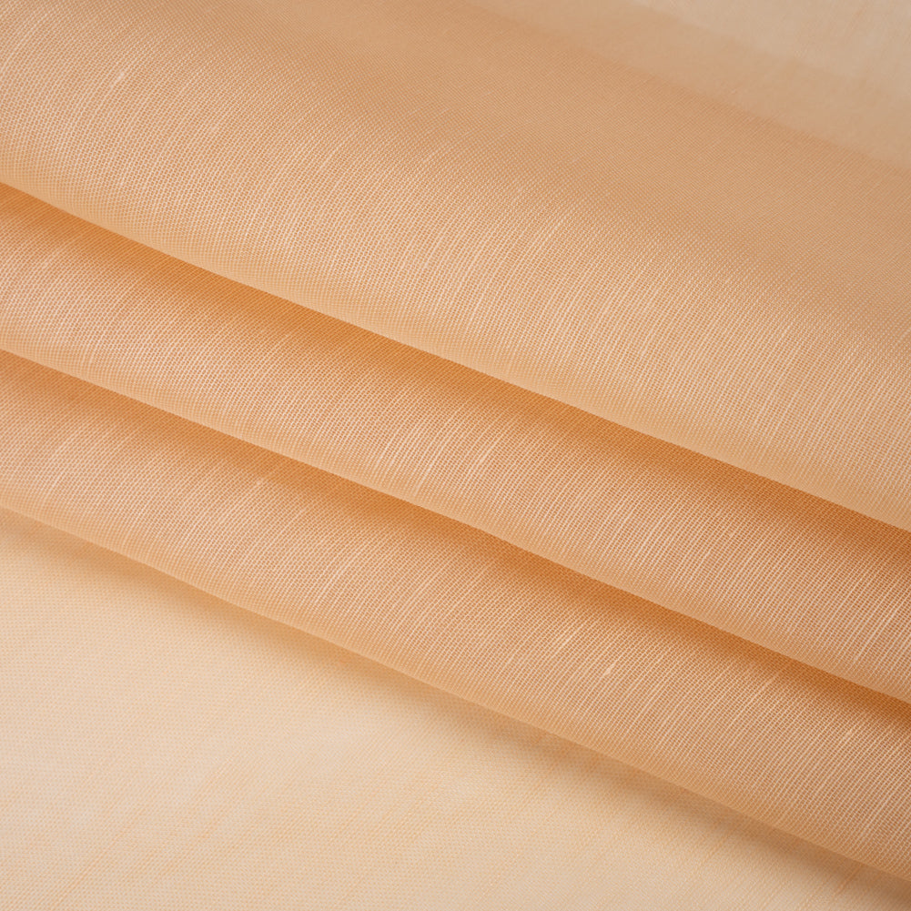 Linen and Silk Scrim - Peachy Nude - Famous Australian Designer Deadstock