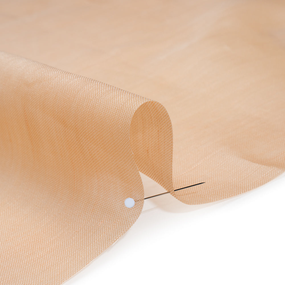 Linen and Silk Scrim - Peachy Nude - Famous Australian Designer Deadstock
