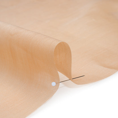 Linen and Silk Scrim - Peachy Nude - Famous Australian Designer Deadstock