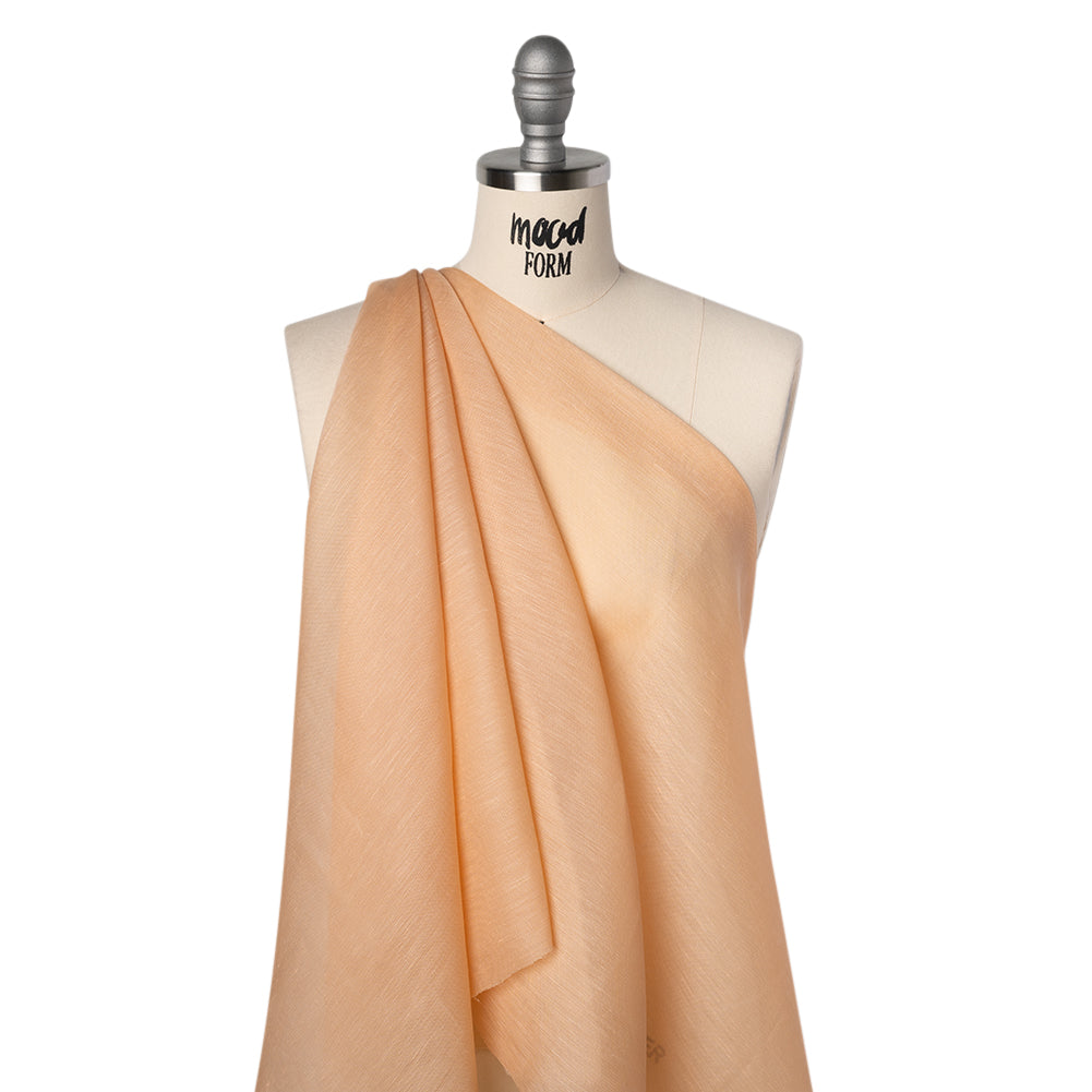 Linen and Silk Scrim - Peachy Nude - Famous Australian Designer Deadstock