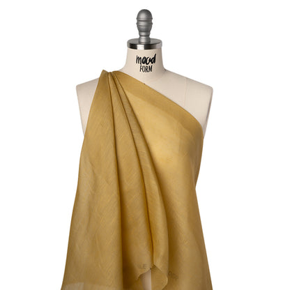 Linen and Silk Scrim - Gold - Famous Australian Designer Deadstock