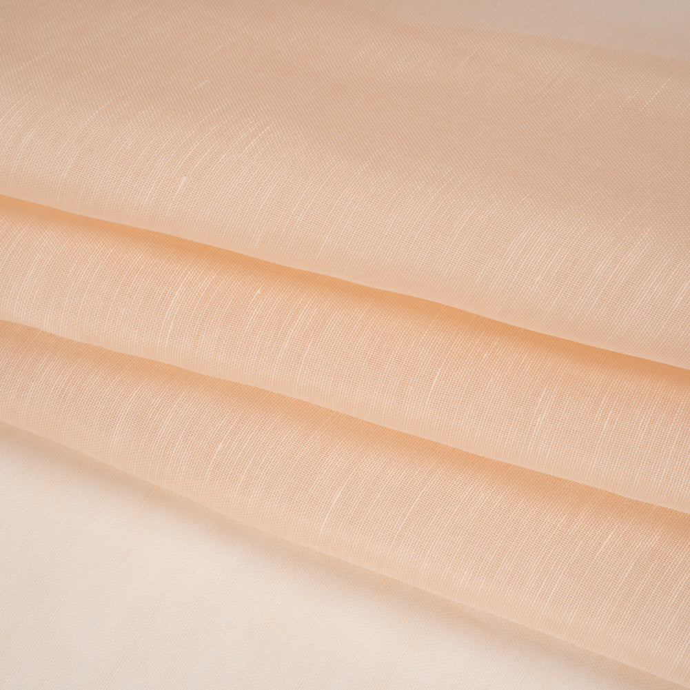 Linen and Silk Scrim - Light Peach - Famous Australian Designer Deadstock