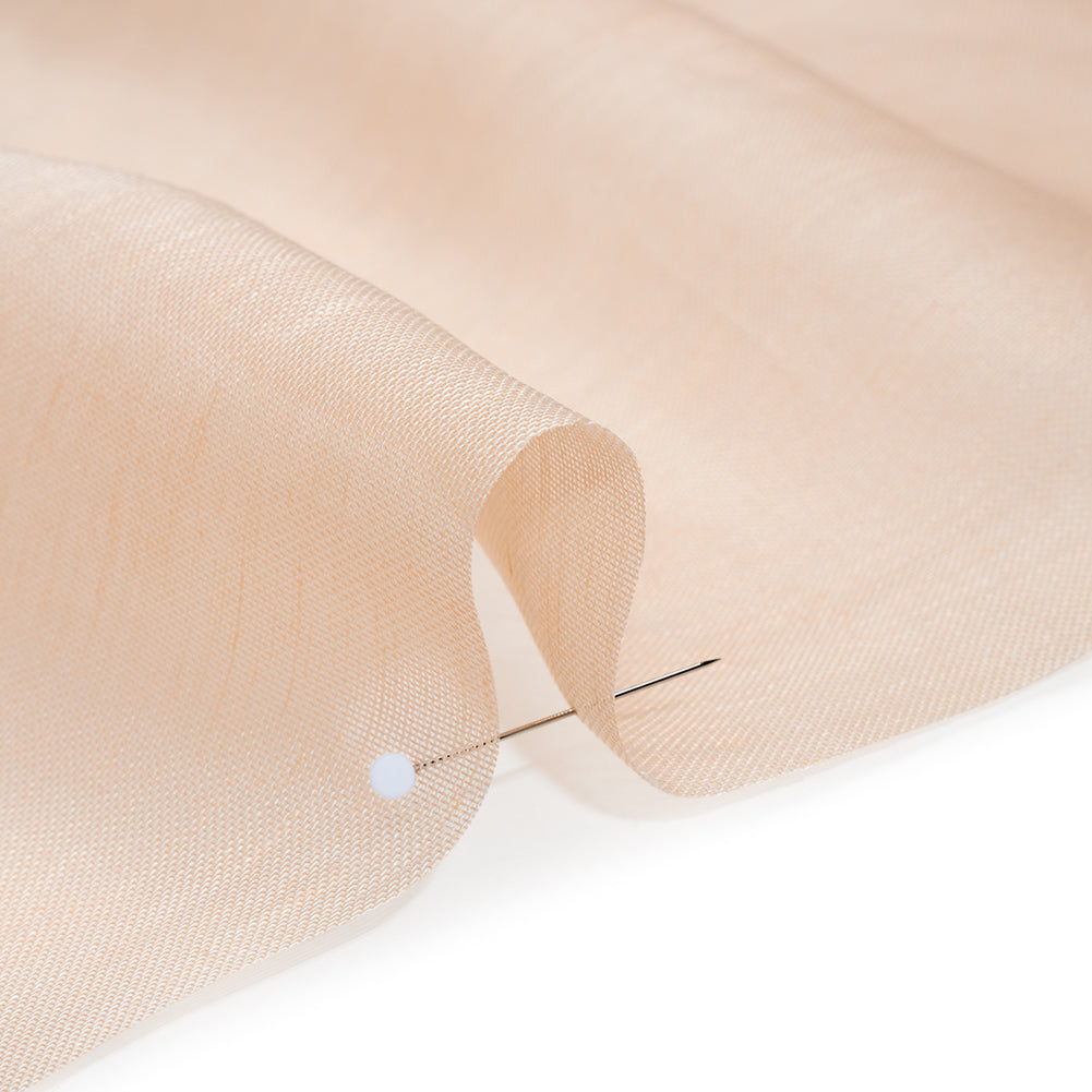 Linen and Silk Scrim - Light Peach - Famous Australian Designer Deadstock