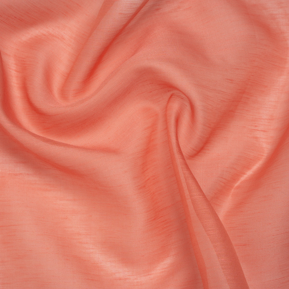 Linen and Silk Scrim - Guava Pink - Famous Australian Designer Deadstock