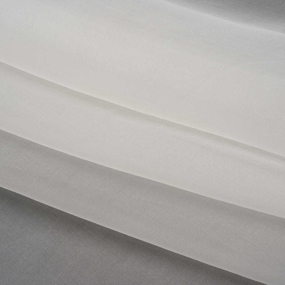 Silk Organza - Off White - Famous Australian Designer Deadstock Folded