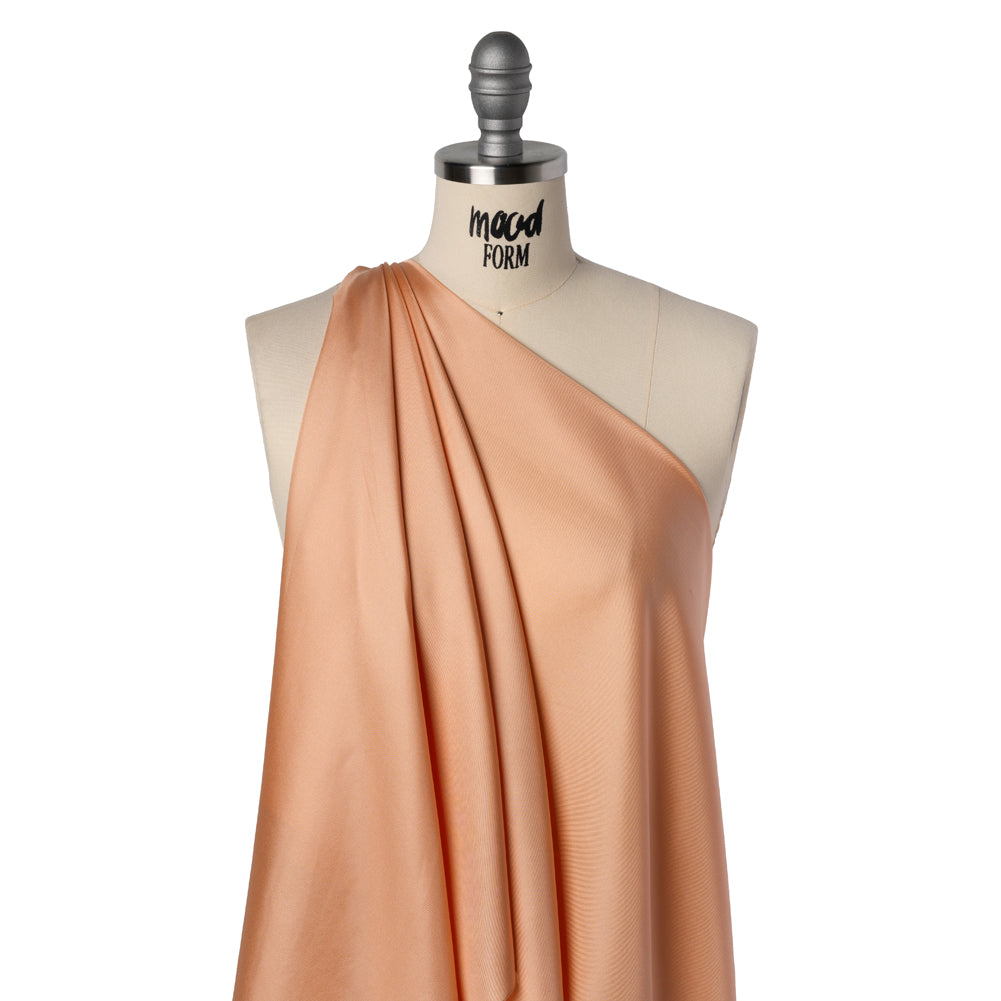 Silk Twill - Peach Pink - Famous Australian Designer Deadstock
