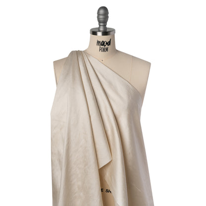 Raw Silk Woven - Tapioca - Famous Australian Designer Deadstock