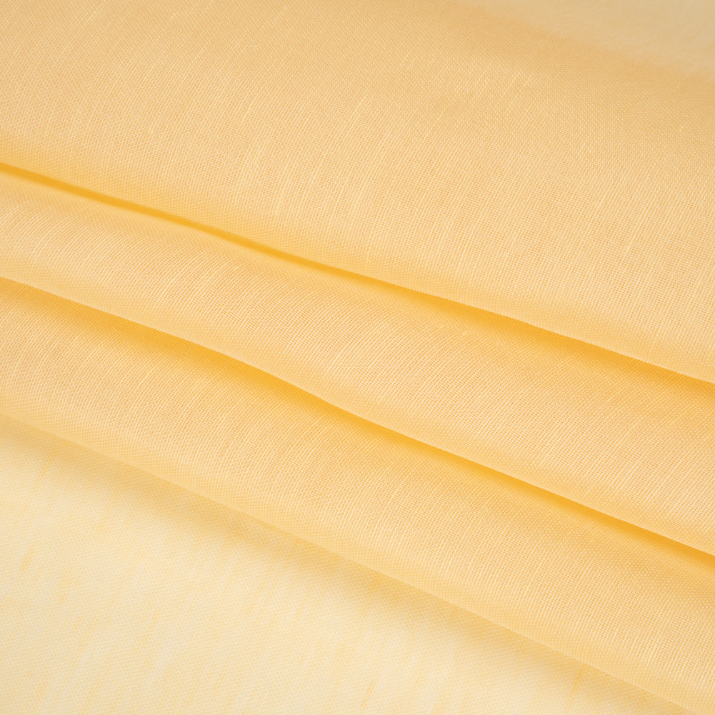 Linen and Silk Scrim - Popcorn Butter Yellow - Famous Australian Designer Deadstock