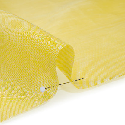 Linen and Silk Scrim - Bright Lemon - Famous Australian Designer Deadstock