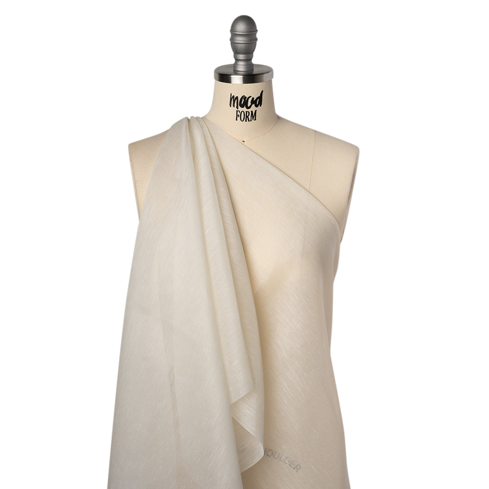 Linen and Silk Scrim - Ivory - Famous Australian Designer Deadstock