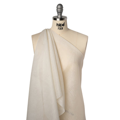 Linen and Silk Scrim - Ivory - Famous Australian Designer Deadstock
