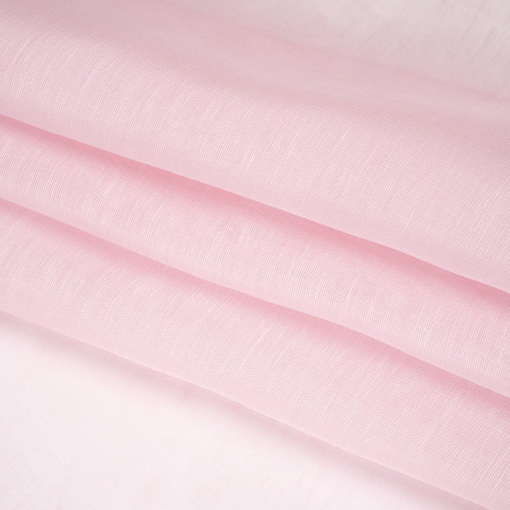 Linen and Silk Scrim - Pale Pink - Famous Australian Designer Deadstock