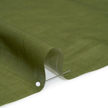 Textured Cotton Voile - Herb Green - Famous Australian Designer Deadstock