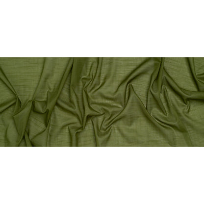 Textured Cotton Voile - Herb Green - Famous Australian Designer Deadstock