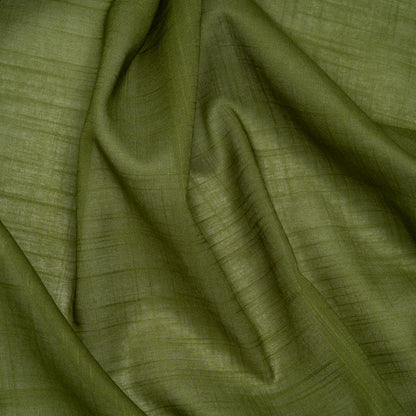 Textured Cotton Voile - Herb Green - Famous Australian Designer Deadstock