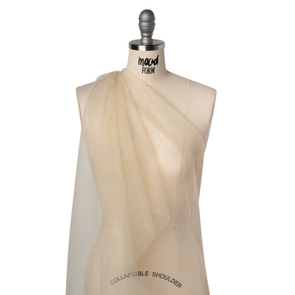 Nylon Tulle - Light Beige - Famous Australian Designer Deadstock Drape