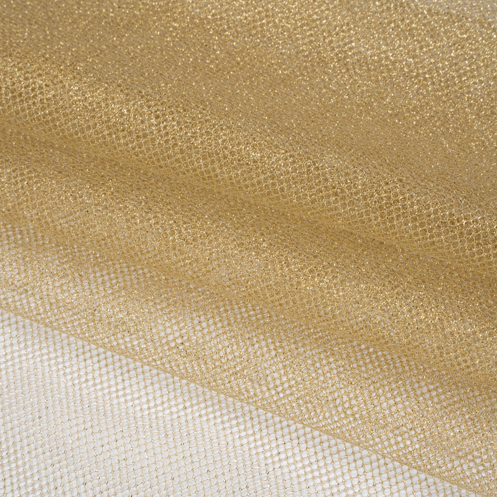 Metallic Tulle - Gold - Famous Australian Designer Deadstock Folded