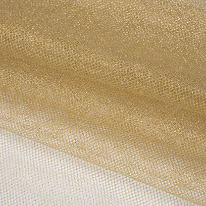 Metallic Tulle - Gold - Famous Australian Designer Deadstock Folded