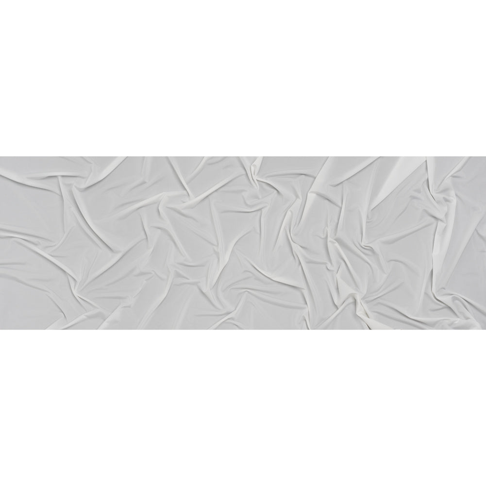 Stretch Polyester Jersey - Coconut White - Famous Australian Designer Deadstock