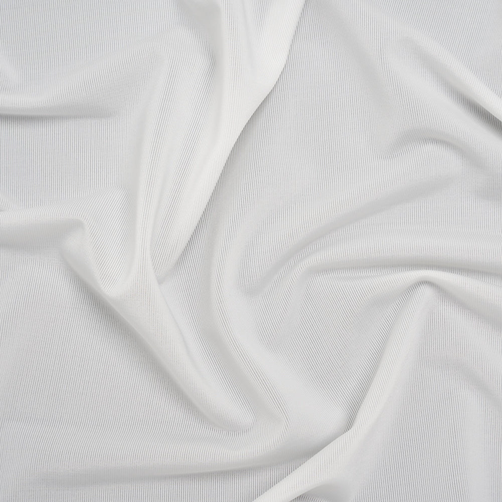 Stretch Polyester Jersey - Coconut White - Famous Australian Designer Deadstock