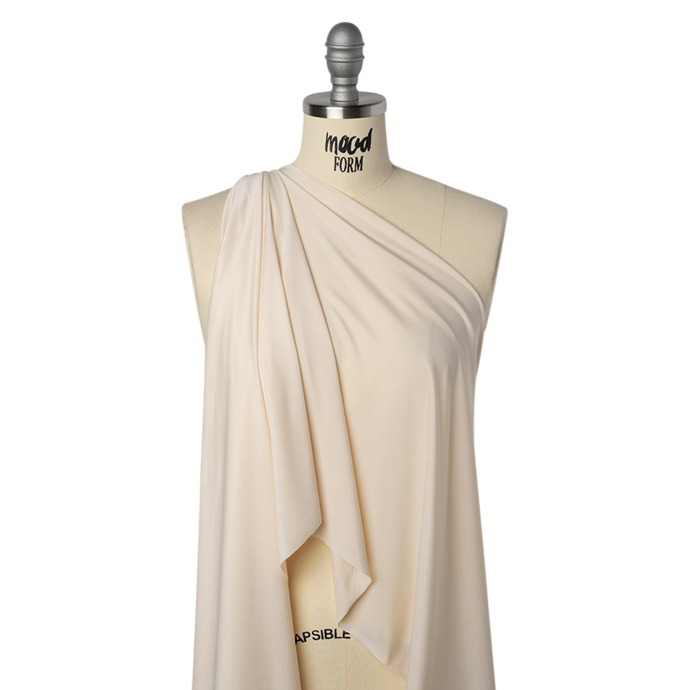 Stretch Polyester Jersey - Rose Cream - Famous Australian Designer Deadstock