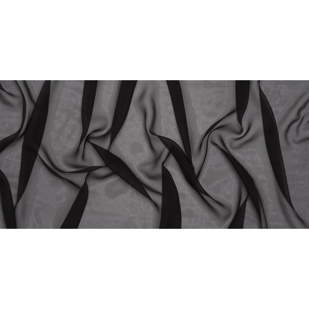 Silk Chiffon - Black - Famous Australian Designer Deadstock