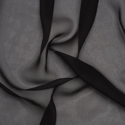 Silk Chiffon - Black - Famous Australian Designer Deadstock