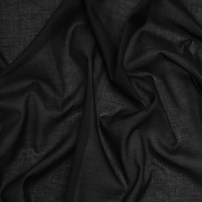 Cotton Voile Lining - Black - Famous Australian Designer Deadstock