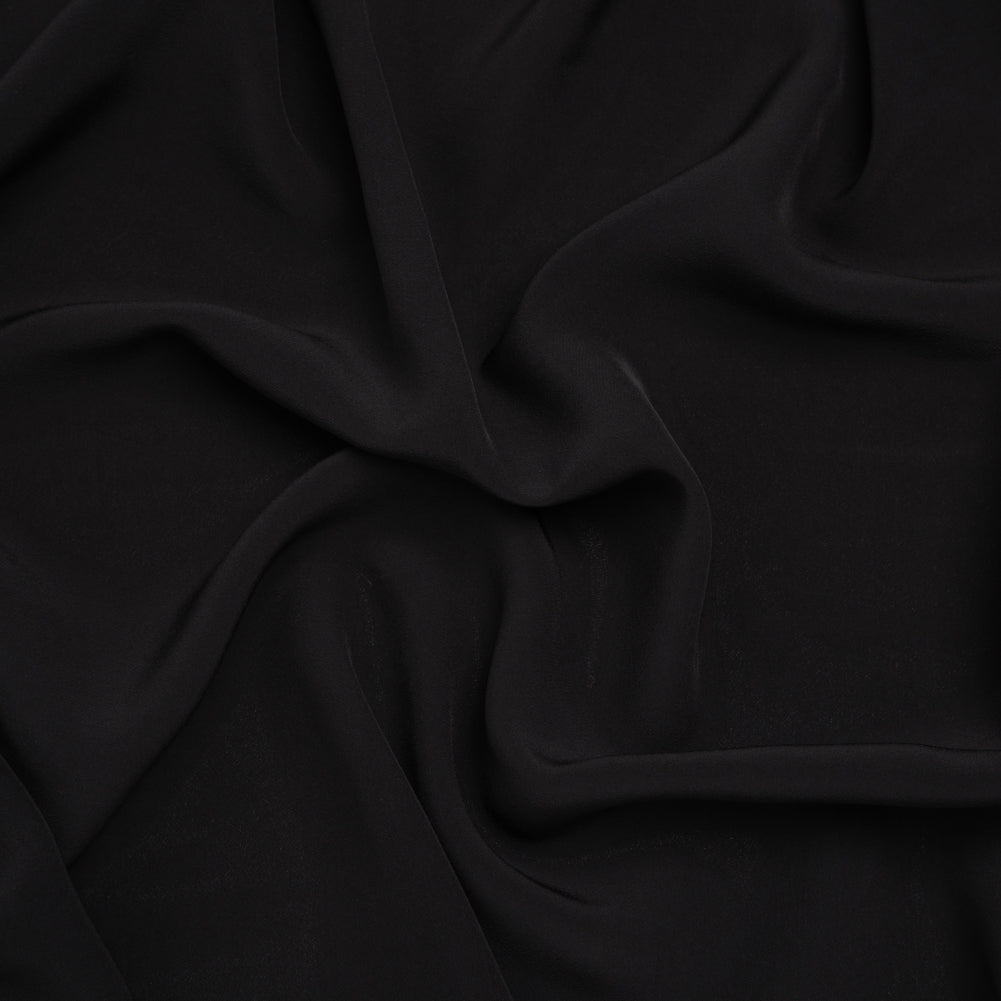 Viscose Crepe de Chine - Black - Famous Australian Designer Deadstock