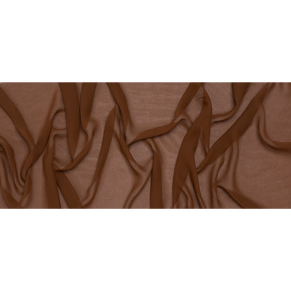 Viscose Georgette - Brown - Famous Australian Designer Deadstock