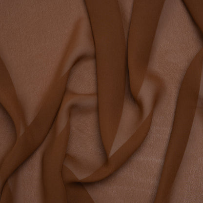 Viscose Georgette - Brown - Famous Australian Designer Deadstock