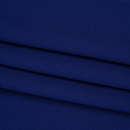 Stretch Polyester Crepe Double Knit - Mazarine Blue - Designer Deadstock