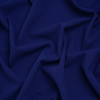 Stretch Polyester Crepe Double Knit - Mazarine Blue - Designer Deadstock