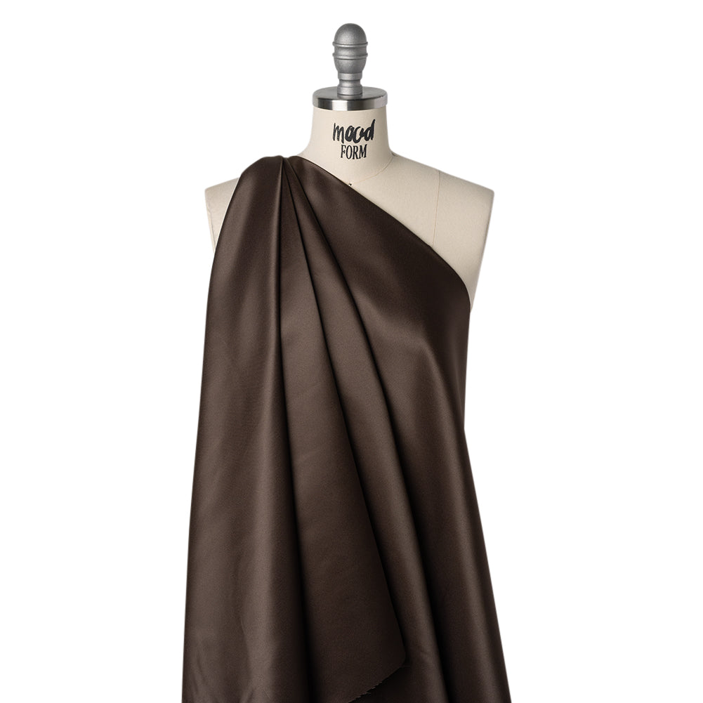 Polyester Satin - Brown - Designer Deadstock
