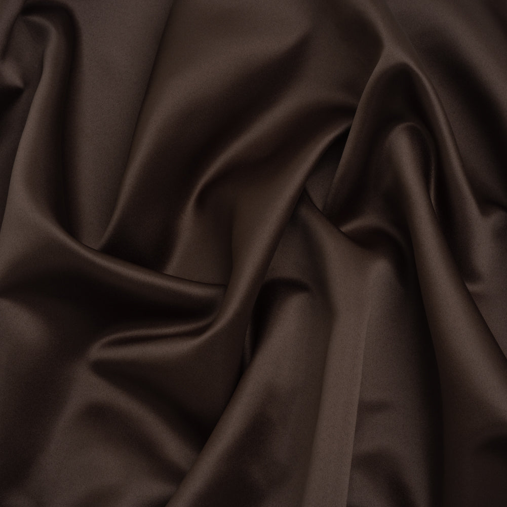 Polyester Satin - Brown - Designer Deadstock