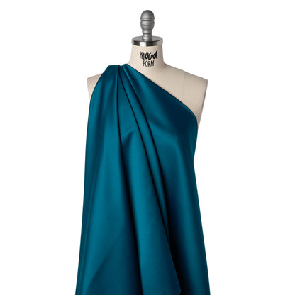 Polyester Satin - Dark Teal - Designer Deadstock
