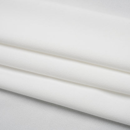Stretch Polyester Crepe Double Knit - Snow White - Designer Deadstock