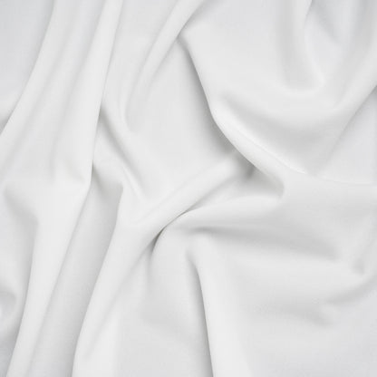 Stretch Polyester Crepe Double Knit - Snow White - Designer Deadstock