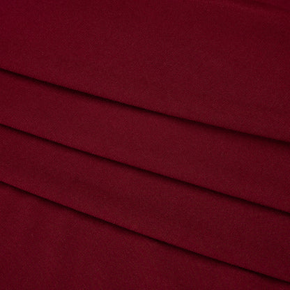 Stretch Polyester Tricot - Wine Red - Designer Deadstock