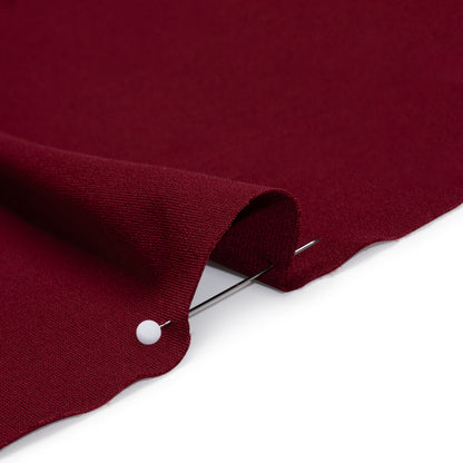 Stretch Polyester Tricot - Wine Red - Designer Deadstock