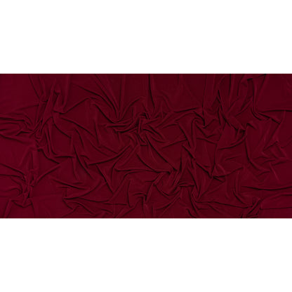 Stretch Polyester Tricot - Wine Red - Designer Deadstock