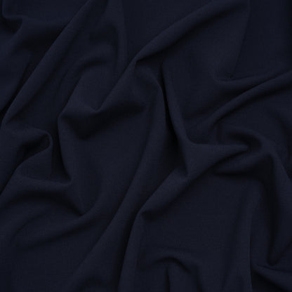 Stretch Polyester Crepe Double Knit - Midnight Navy - Designer Deadstock