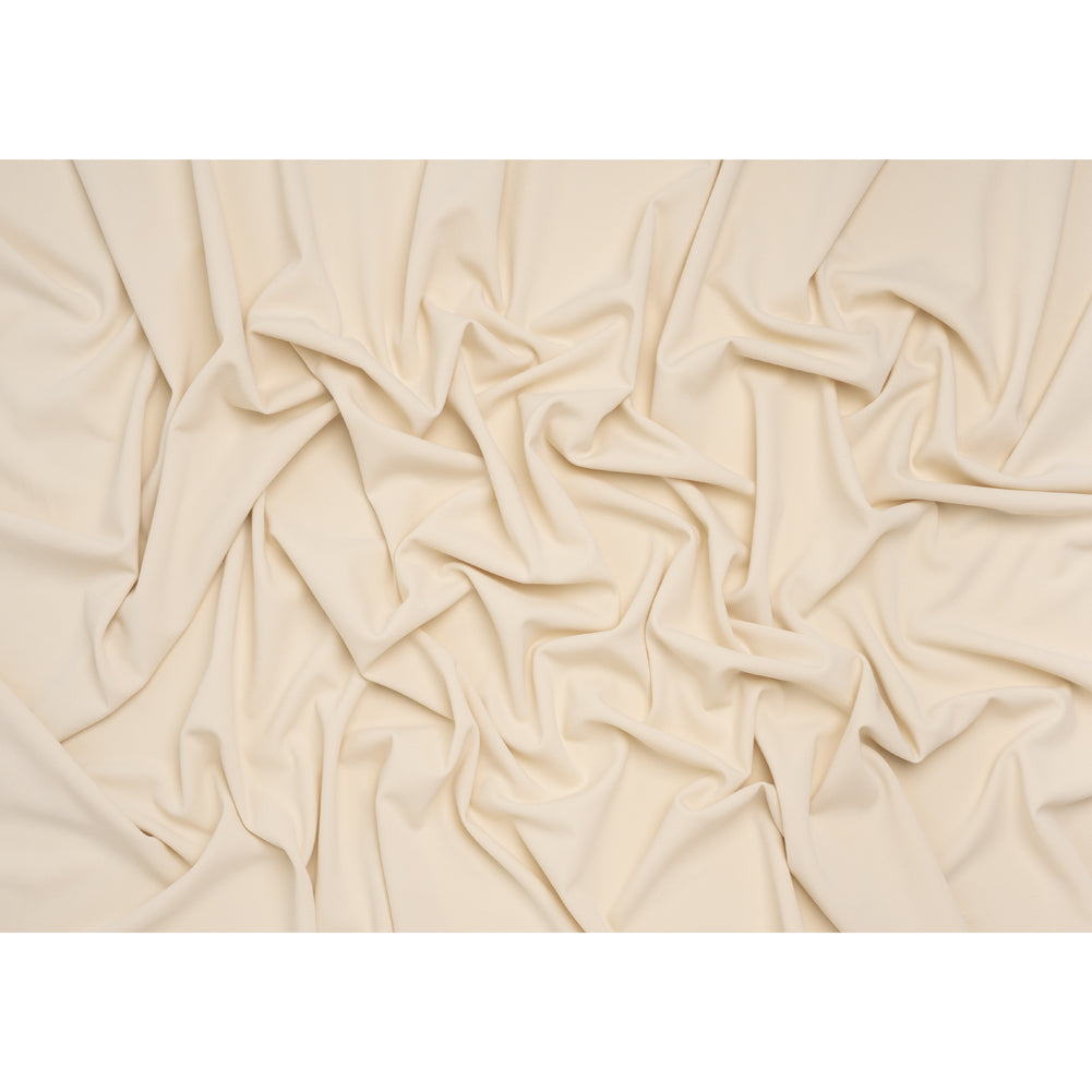 Stretch Polyester Crepe Double Knit - Horn - Designer Deadstock