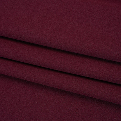 Stretch Polyester Crepe Double Knit - Jeweled Wine - Designer Deadstock