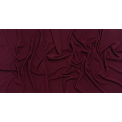 Stretch Polyester Crepe Double Knit - Jeweled Wine - Designer Deadstock