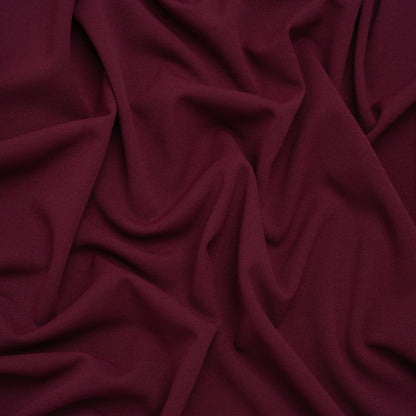 Stretch Polyester Crepe Double Knit - Jeweled Wine - Designer Deadstock