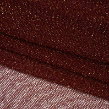 Metallic Nylon Mesh - Burgundy and Gold - Designer Deadstock