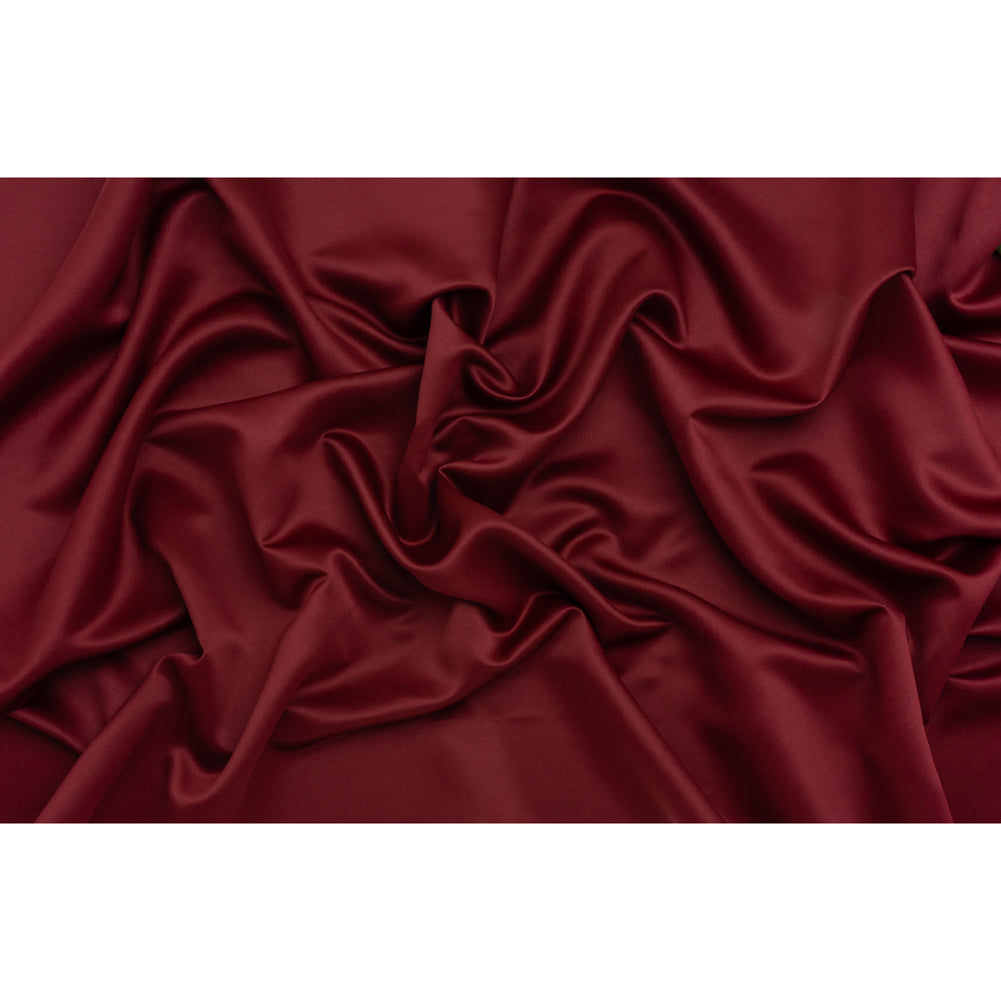 Polyester Satin - Wine Red - Designer Deadstock